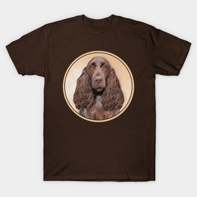 Field Spaniel Painting - Cute Original Dog Art T-Shirt by Alpen Designs